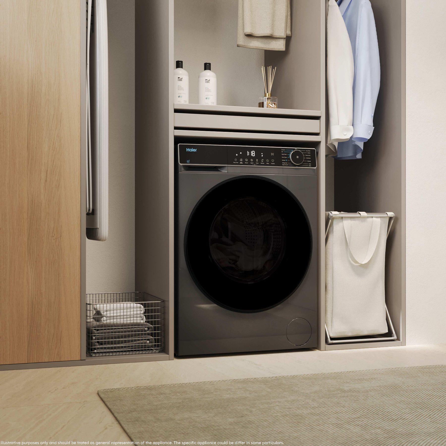 Haier 9kg/5kg X5 Washer Dryer HWD90BP14357GTUK - Graphite Haier 9kg/5kg X5 Washer Dryer HWD90BP14357GTUK - Graphite