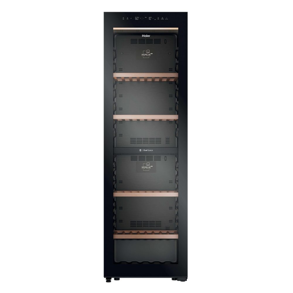 Haier 60cm Freestanding Dual Zone Wine Cooler HWS201GDFH1K - Black Haier 60cm Freestanding Dual Zone Wine Cooler HWS201GDFH1K - Black