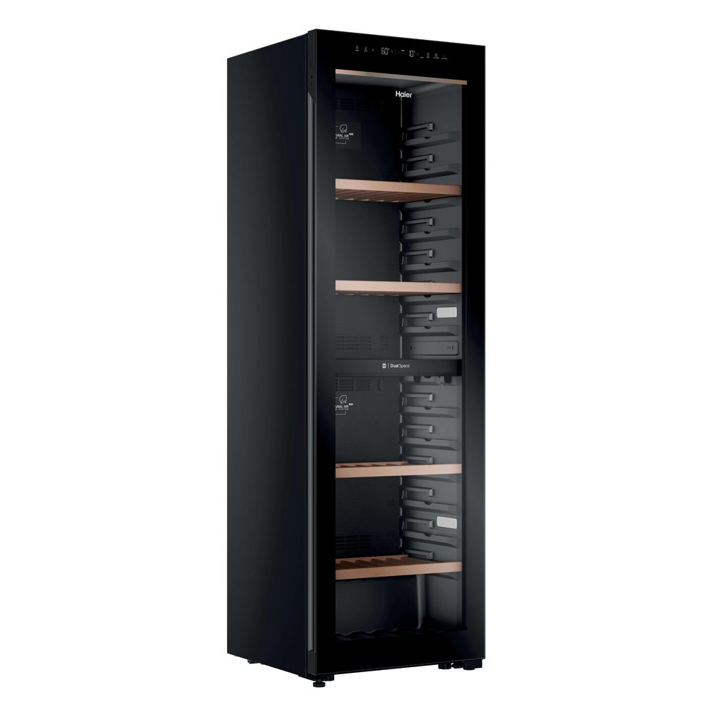 Haier 60cm Freestanding Dual Zone Wine Cooler HWS201GDFH1K - Black Haier 60cm Freestanding Dual Zone Wine Cooler HWS201GDFH1K - Black