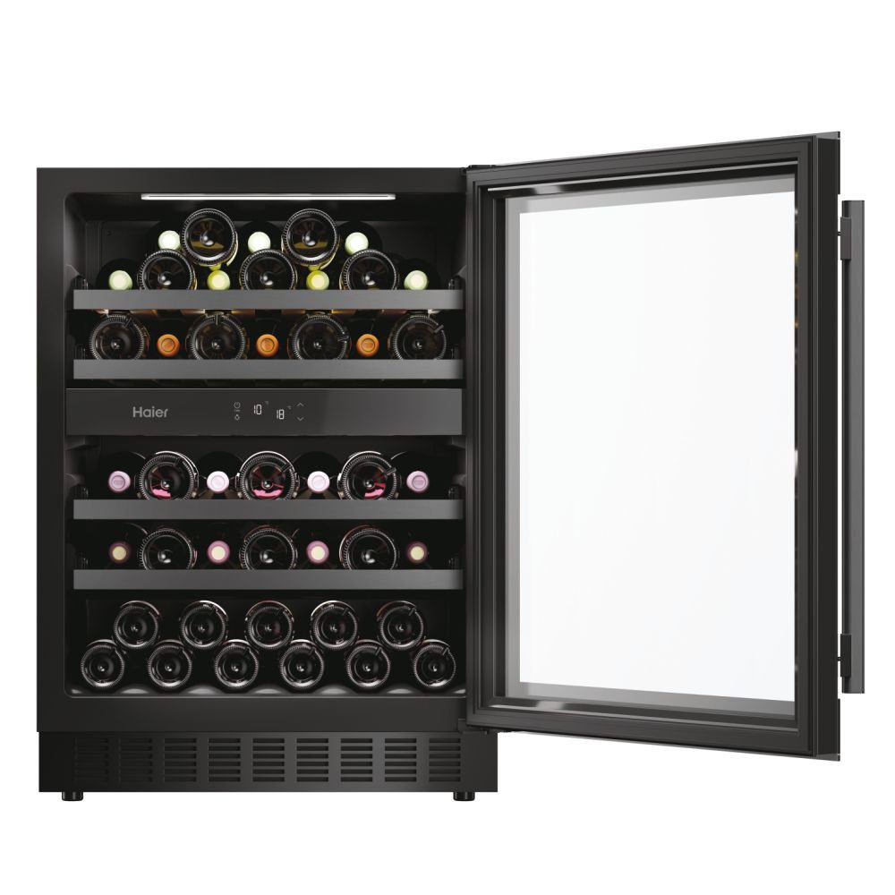 Haier 60cm Freestanding Undercounter Dual Zone Wine Cooler HAKWBD60UK - Black Haier 60cm Freestanding Undercounter Dual Zone Wine Cooler HAKWBD60UK - Black