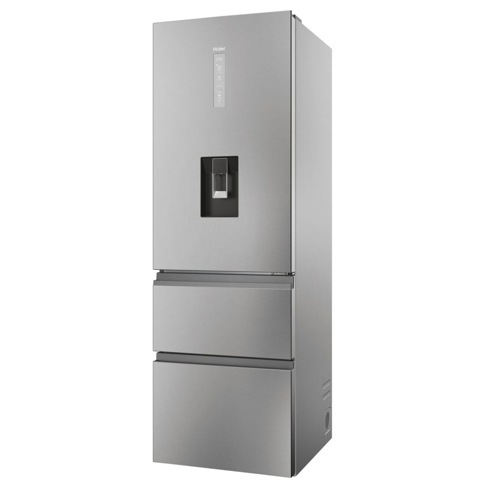 Haier 60cm MyZone Frost Free Fridge Freezer With Water HTW5618EWMG - Stainless Steel Haier 60cm MyZone Frost Free Fridge Freezer With Water HTW5618EWMG - Stainless Steel