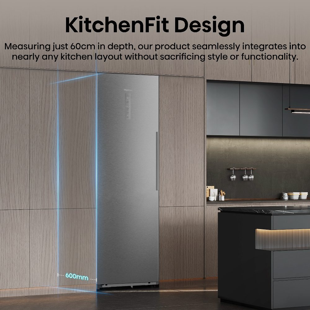 Hisense 60cm Frost Free KitchenFit Freezer FT3K310SAIE - Silver Hisense 60cm Frost Free KitchenFit Freezer FT3K310SAIE - Silver