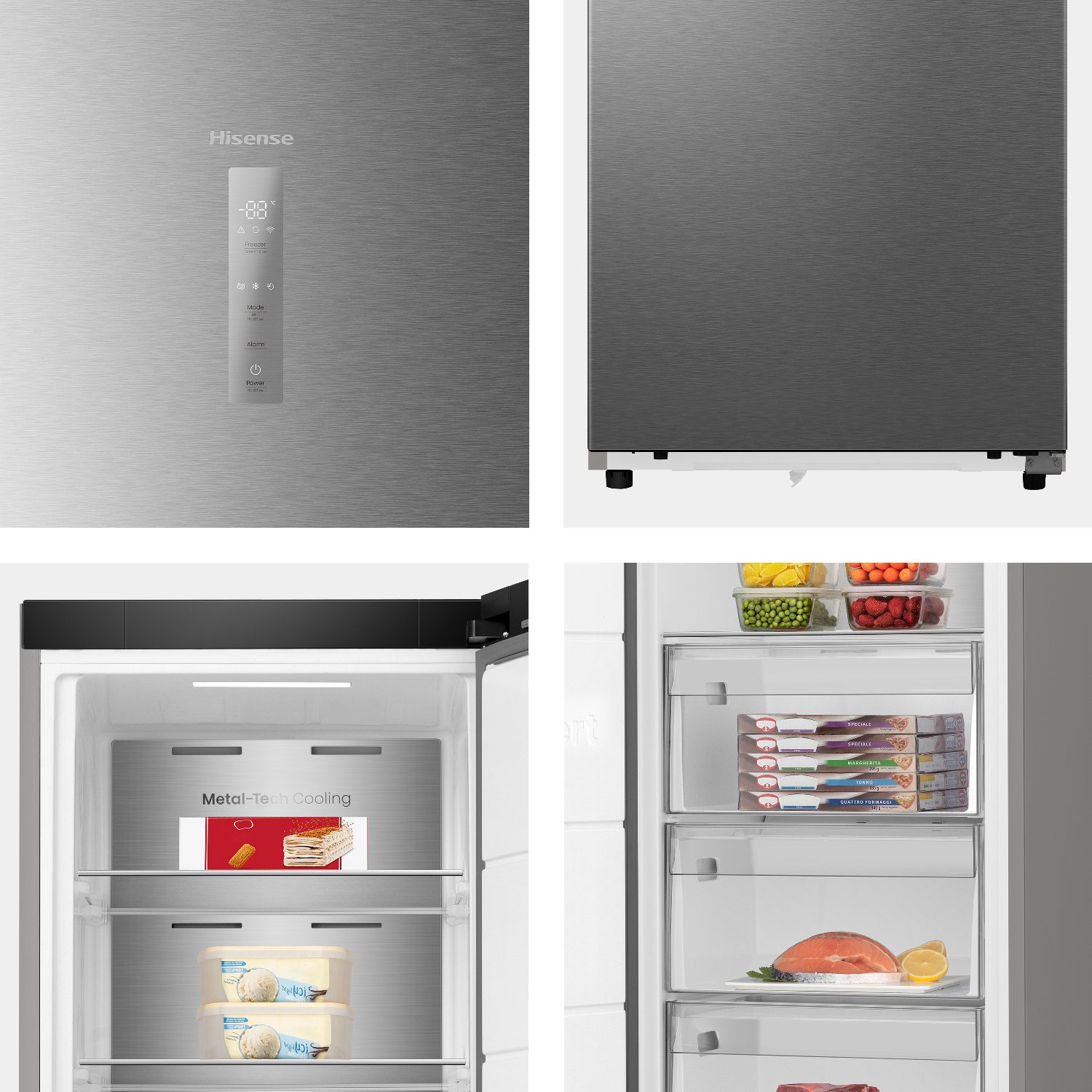 Hisense 60cm Frost Free KitchenFit Freezer FT3K310SAIE - Silver Hisense 60cm Frost Free KitchenFit Freezer FT3K310SAIE - Silver