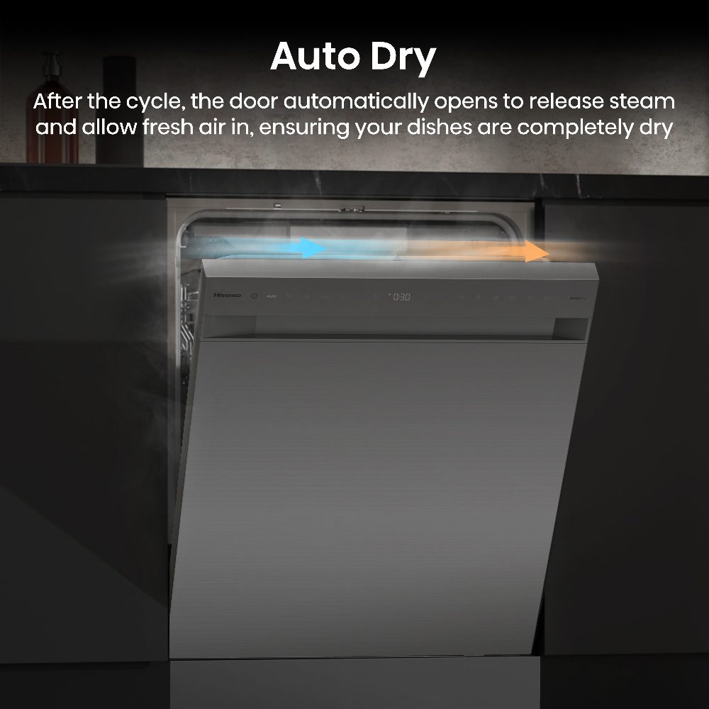 Hisense 60cm Freestanding Dishwasher HS673A90XUK - Silver Hisense 60cm Freestanding Dishwasher HS673A90XUK - Silver