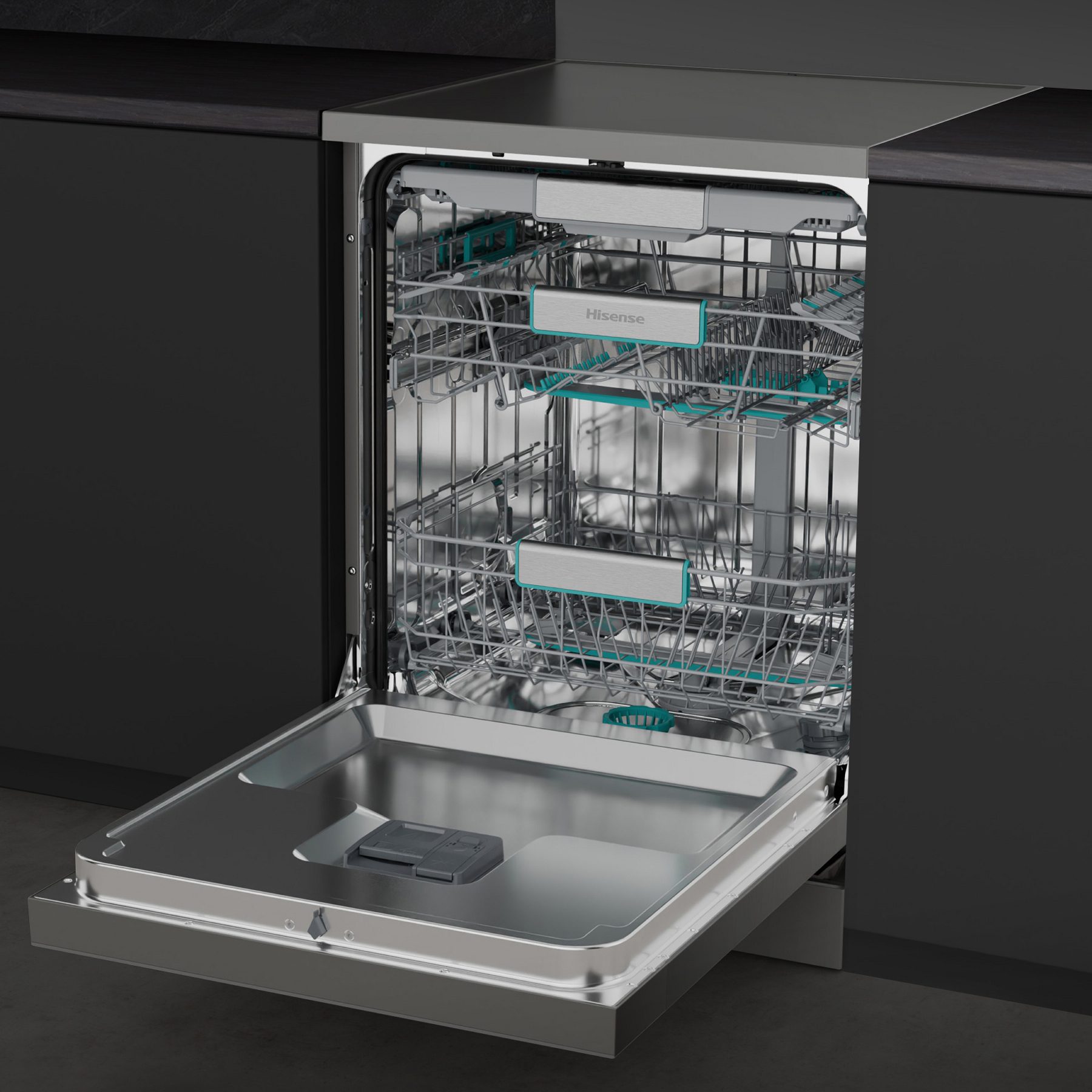 Hisense 60cm Freestanding Dishwasher HS673A90XUK - Silver Hisense 60cm Freestanding Dishwasher HS673A90XUK - Silver