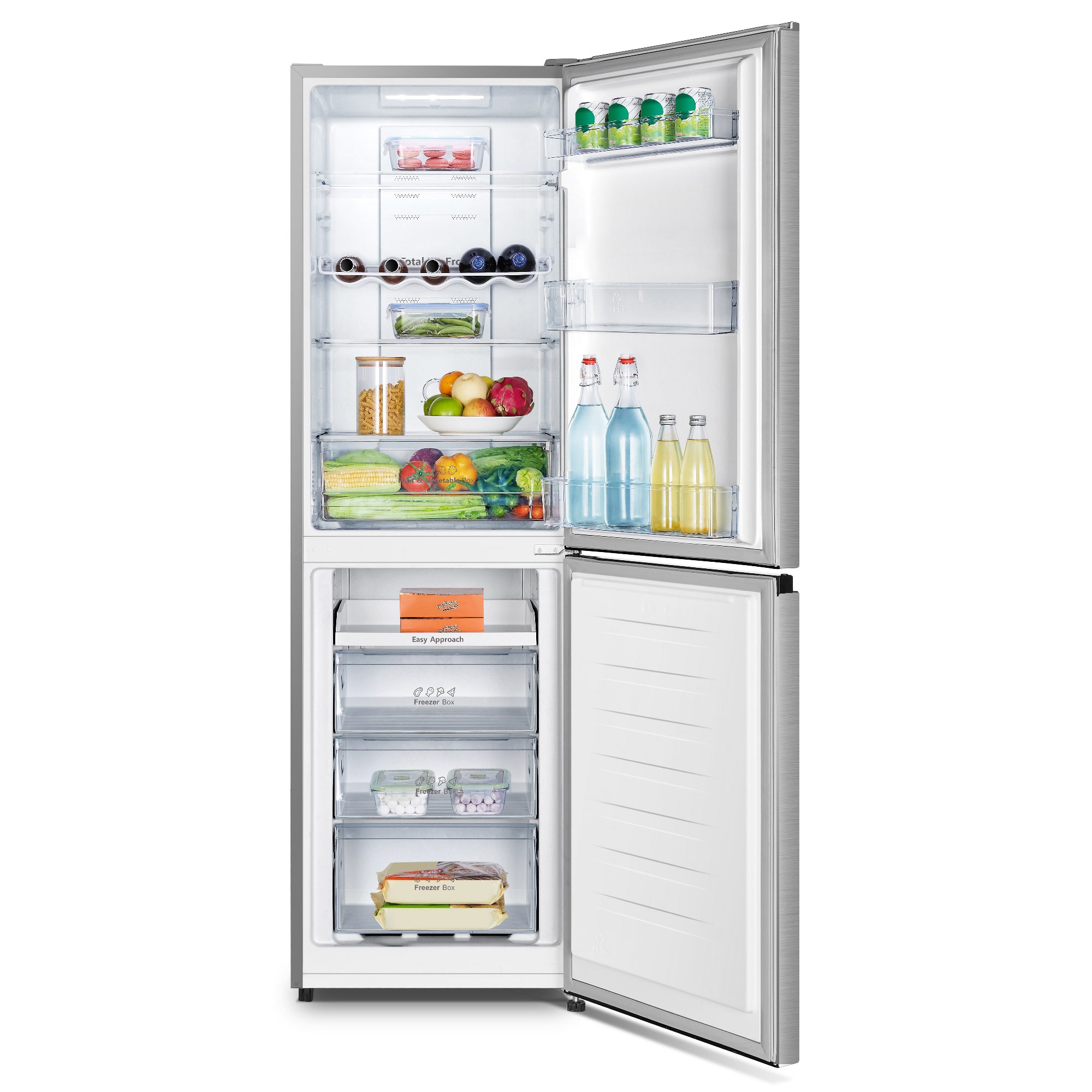 Hisense 55cm Frost Free Fridge Freezer RB327N4BCE - Stainless Steel Hisense 55cm Frost Free Fridge Freezer RB327N4BCE - Stainless Steel