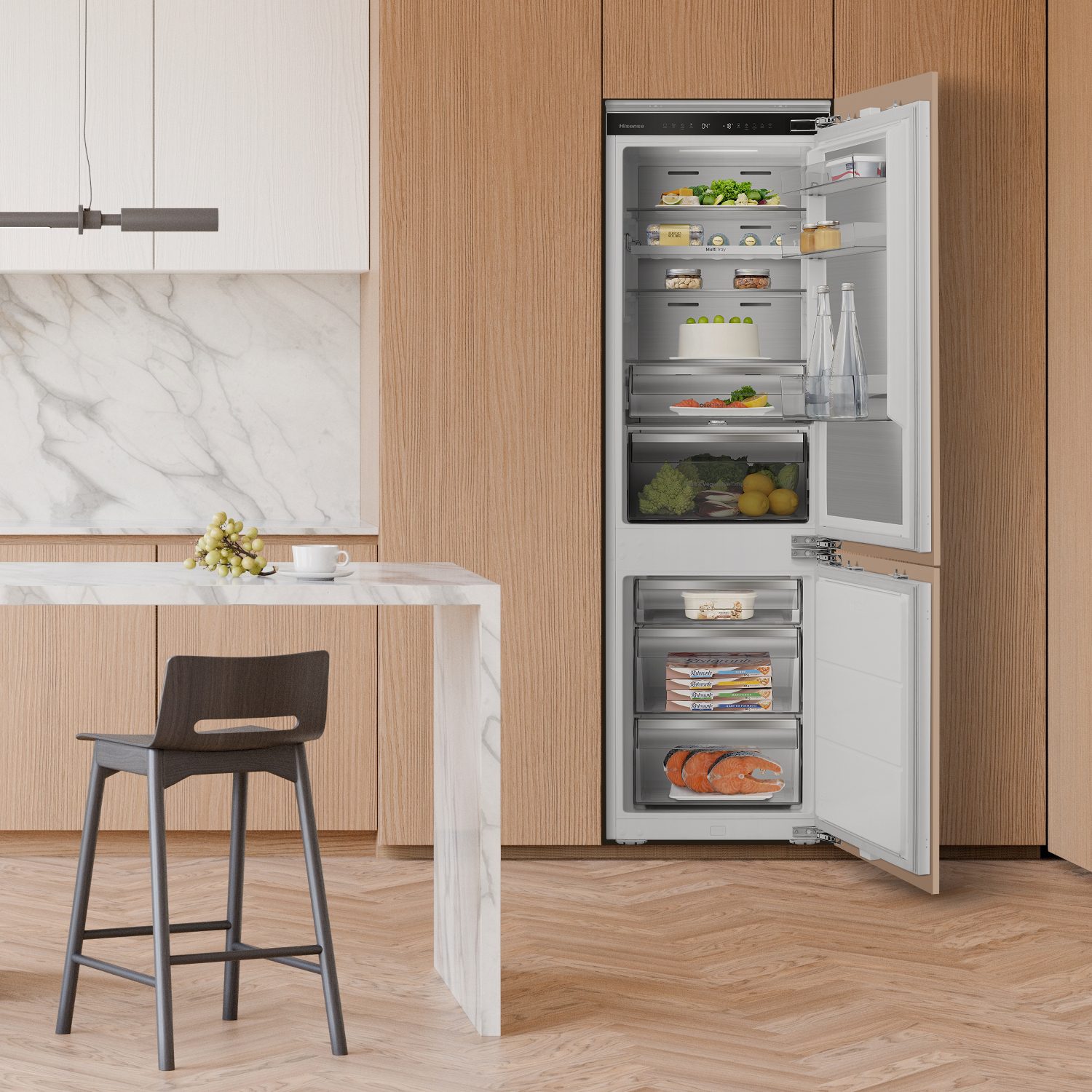 Hisense 177cm Integrated 60/40 Frost Free Fridge Freezer RB5B250SSWC1 Hisense 177cm Integrated 60/40 Frost Free Fridge Freezer RB5B250SSWC1