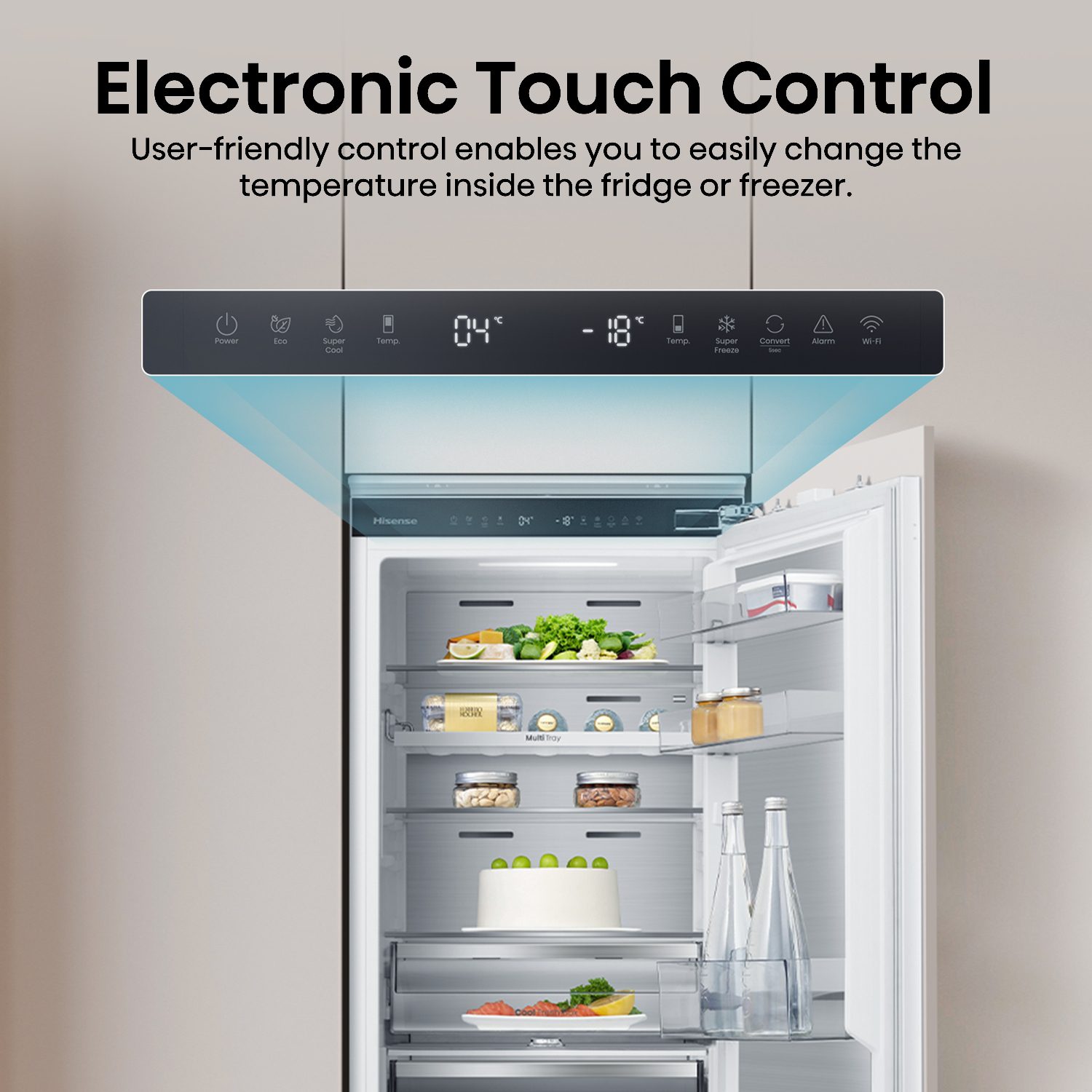 Hisense 177cm Integrated 60/40 Frost Free Fridge Freezer RB5B250SSWC1 Hisense 177cm Integrated 60/40 Frost Free Fridge Freezer RB5B250SSWC1