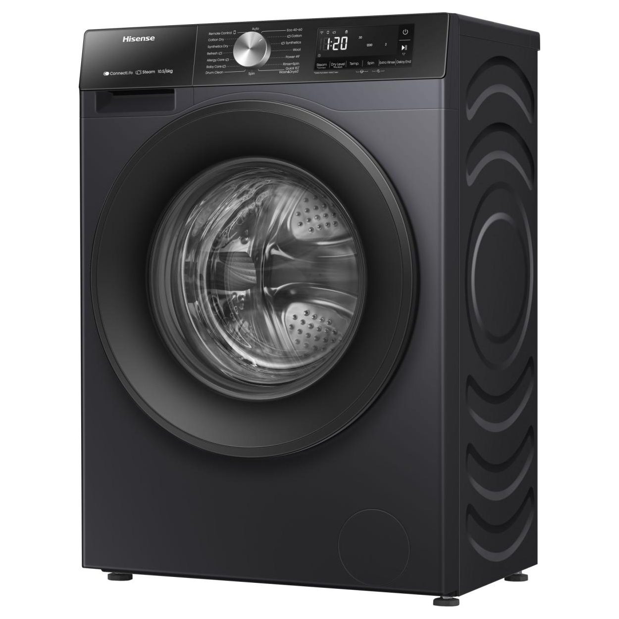 Hisense 10.5kg/6kg 3S Series WiFi-enabled Washer Dryer WD3S1043BB3 - Black Hisense 10.5kg/6kg 3S Series WiFi-enabled Washer Dryer WD3S1043BB3 - Black
