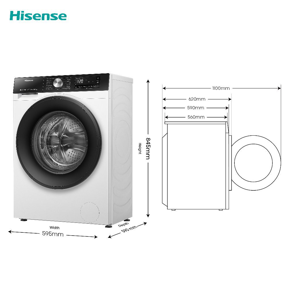 Hisense 10.5kg/6kg 3S Series WiFi-enabled Washer Dryer WD3S1043BW3 - White Hisense 10.5kg/6kg 3S Series WiFi-enabled Washer Dryer WD3S1043BW3 - White
