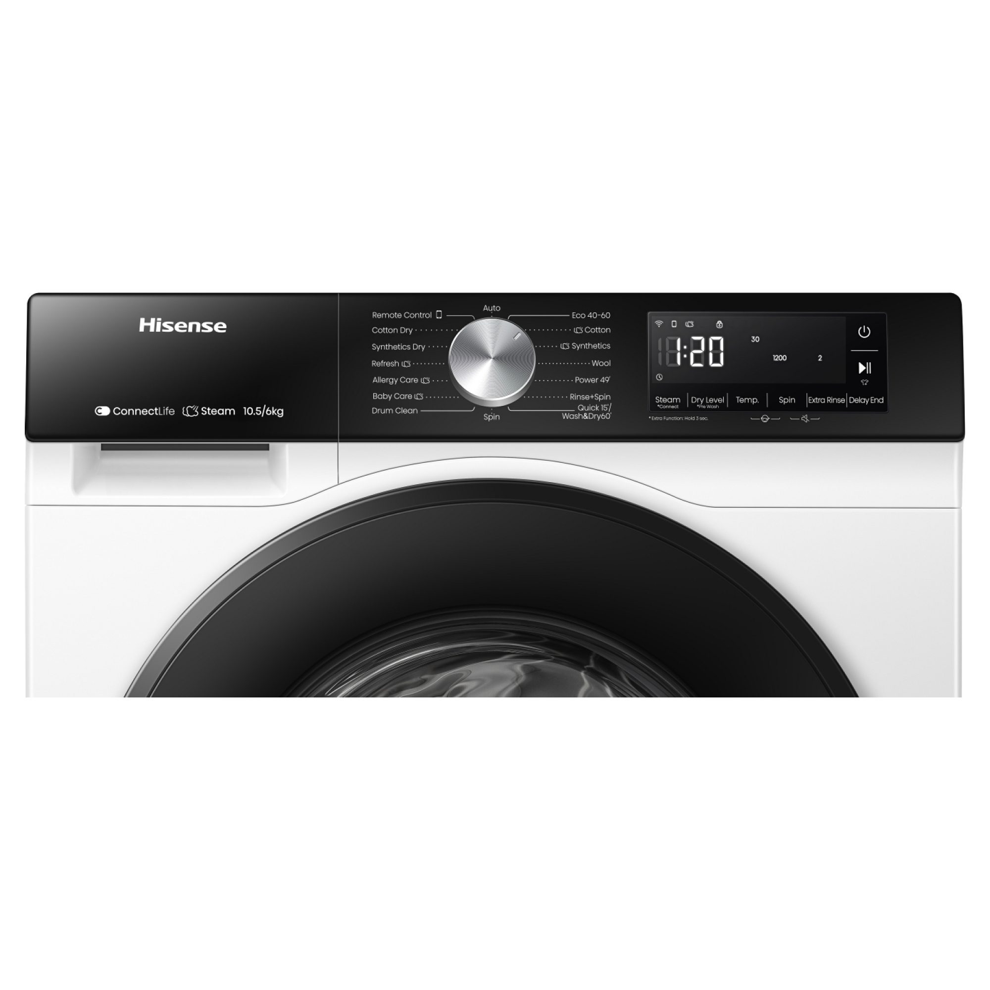 Hisense 10.5kg/6kg 3S Series WiFi-enabled Washer Dryer WD3S1043BW3 - White Hisense 10.5kg/6kg 3S Series WiFi-enabled Washer Dryer WD3S1043BW3 - White