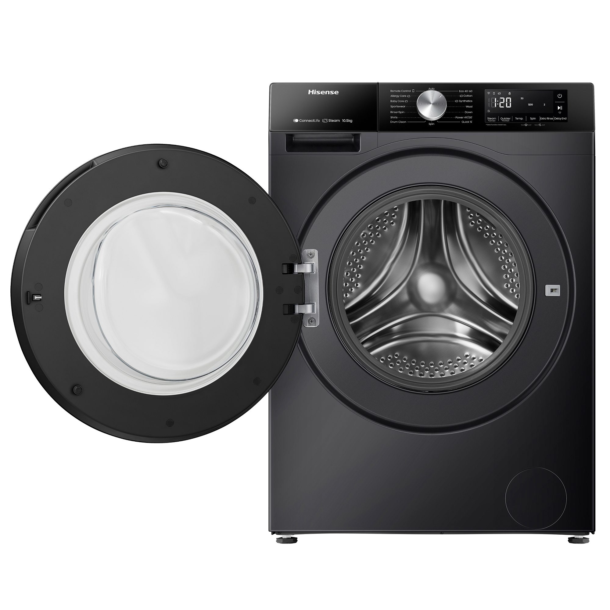 Hisense 10.5kg 3S Series Washing Machine 1400rpm WF3S1043BB3 - Black Hisense 10.5kg 3S Series Washing Machine 1400rpm WF3S1043BB3 - Black