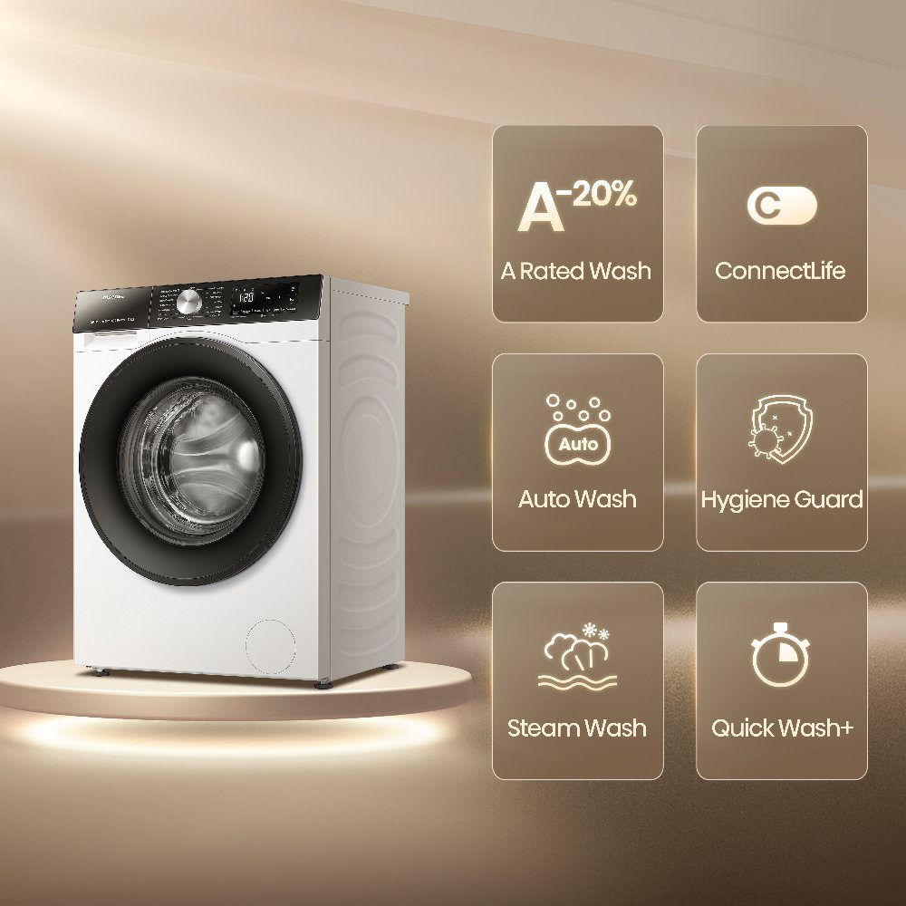Hisense 12kg 3S Series Washing Machine 1400rpm WF3S1243BW3 - White Hisense 12kg 3S Series Washing Machine 1400rpm WF3S1243BW3 - White