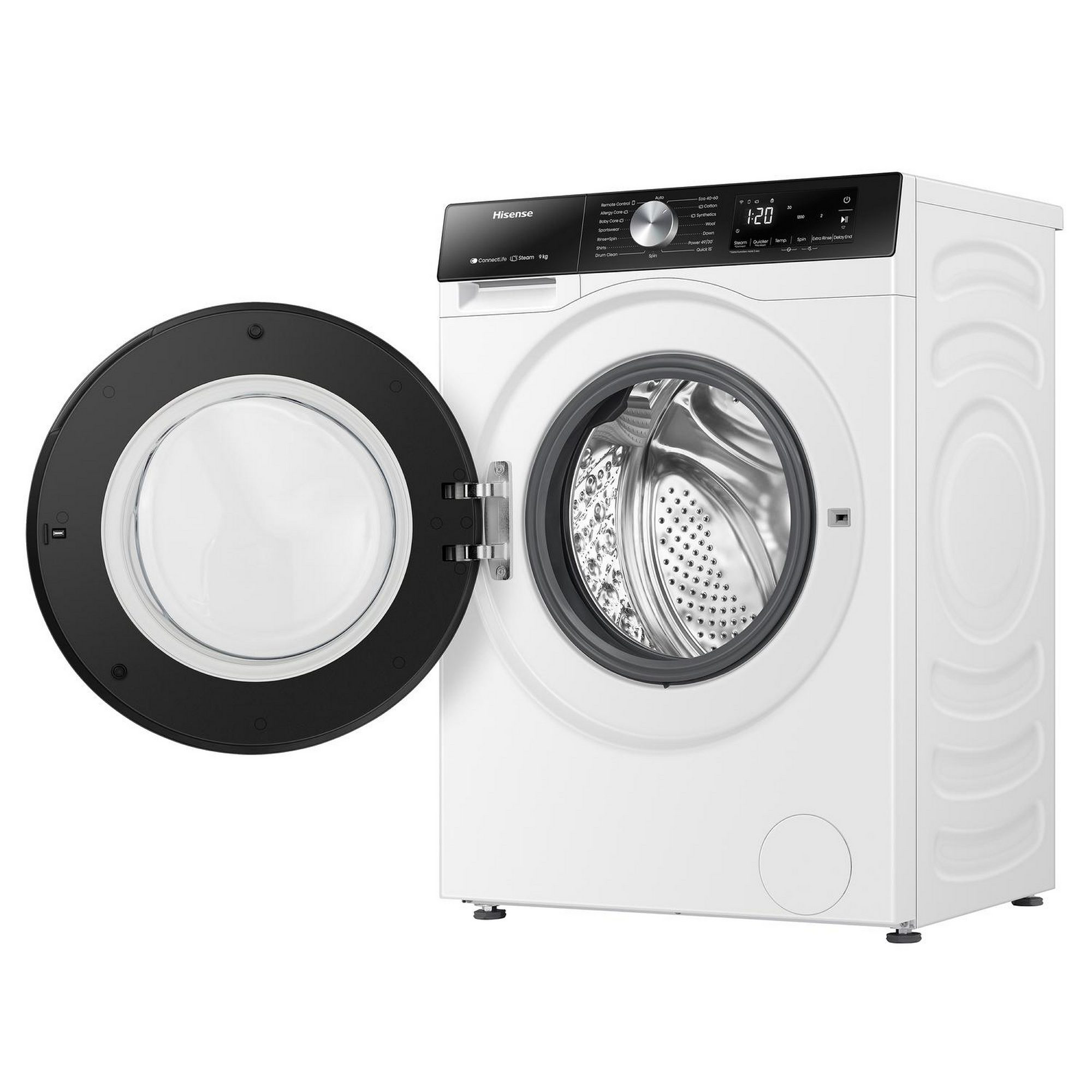 Hisense 9kg 3S Series Washing Machine 1400rpm WF3S9043BW3 - White Hisense 9kg 3S Series Washing Machine 1400rpm WF3S9043BW3 - White