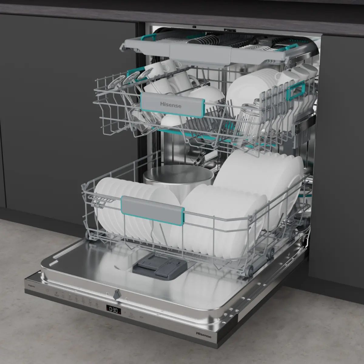 Hisense 60cm Fully Integrated Dishwasher HV16CUK Hisense 60cm Fully Integrated Dishwasher HV16CUK