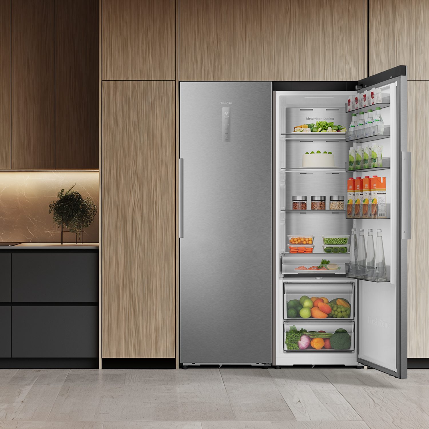 Hisense 60cm KitchenFit Larder Fridge RL3K370SAIE - Silver Hisense 60cm KitchenFit Larder Fridge RL3K370SAIE - Silver