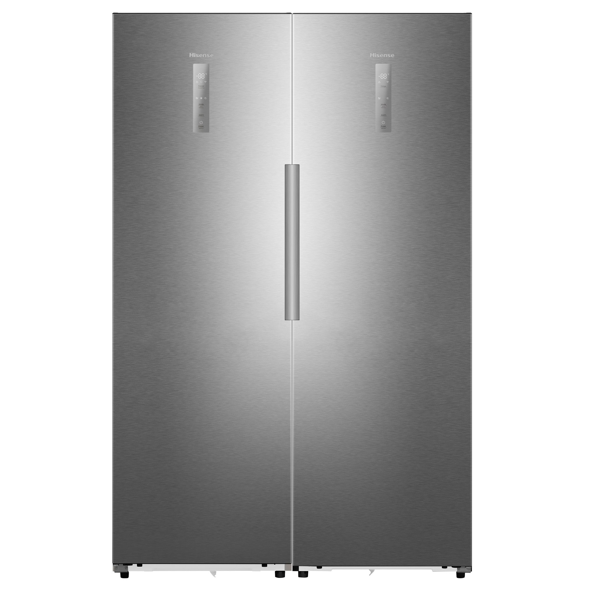 Hisense KitchenFit Larder Fridge & Frost Free Freezer Pack RL3K370SAIE FT3K310SAIE - Silver