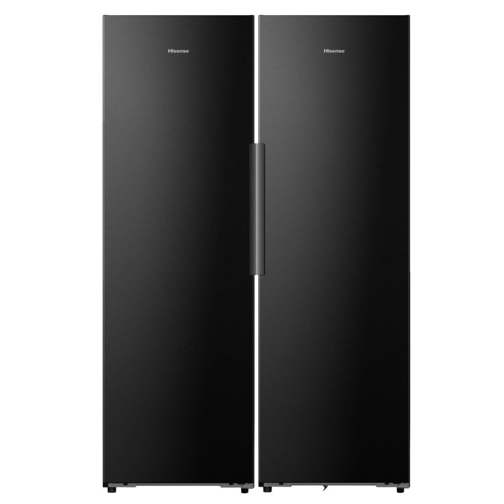 Hisense KitchenFit Larder Fridge & Frost Free Freezer Pack RL5K370GSFC FT5K310GSFC - Black Steel