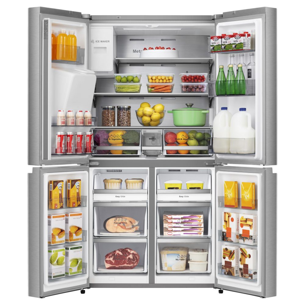 Hisense Four Door Fridge Freezer With Ice & Water Non Plumbed RQ760N4SASE - Silver Hisense Four Door Fridge Freezer With Ice & Water Non Plumbed RQ760N4SASE - Silver