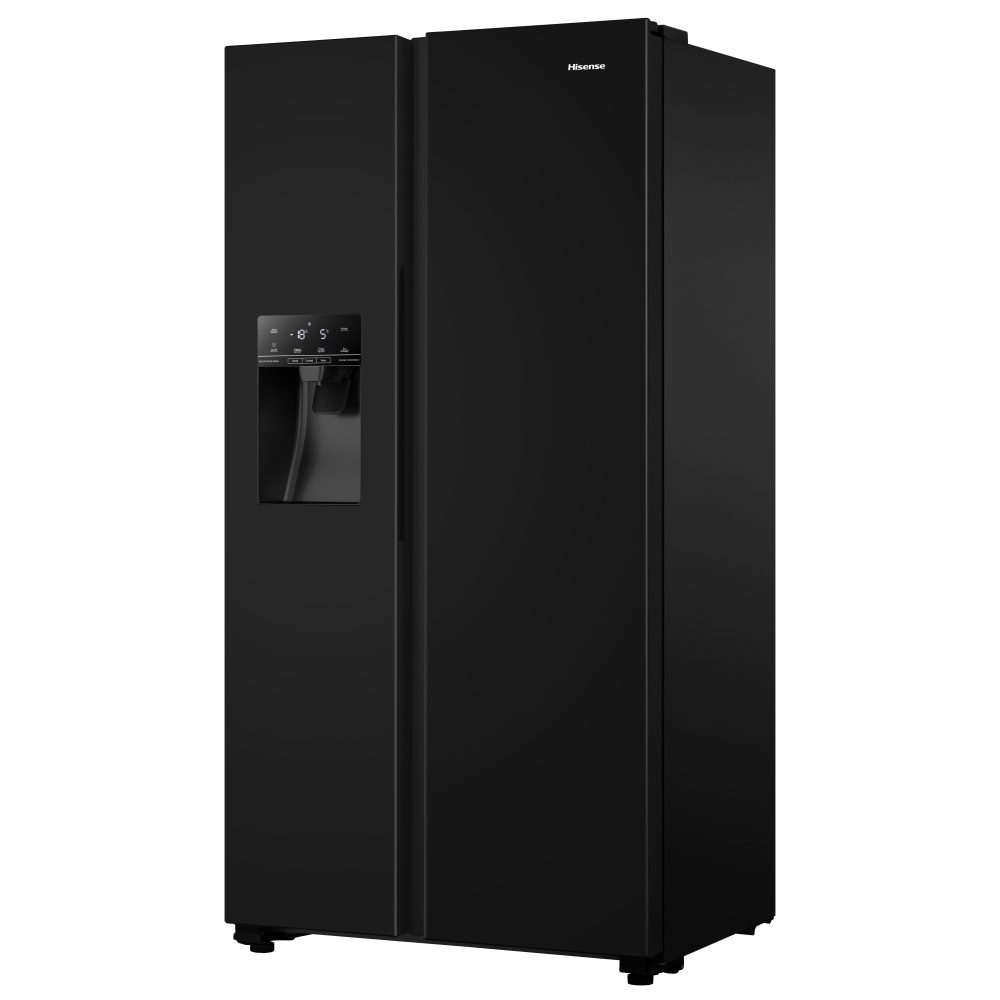 Hisense American Style Fridge Freezer Ice & Water Non Plumbed RS694N4TBE - Black Hisense American Style Fridge Freezer Ice & Water Non Plumbed RS694N4TBE - Black