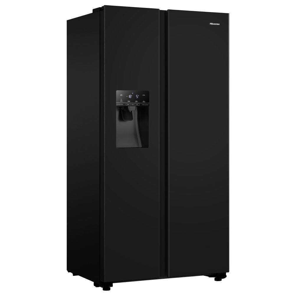 Hisense American Style Fridge Freezer Ice & Water Non Plumbed RS694N4TBE - Black Hisense American Style Fridge Freezer Ice & Water Non Plumbed RS694N4TBE - Black