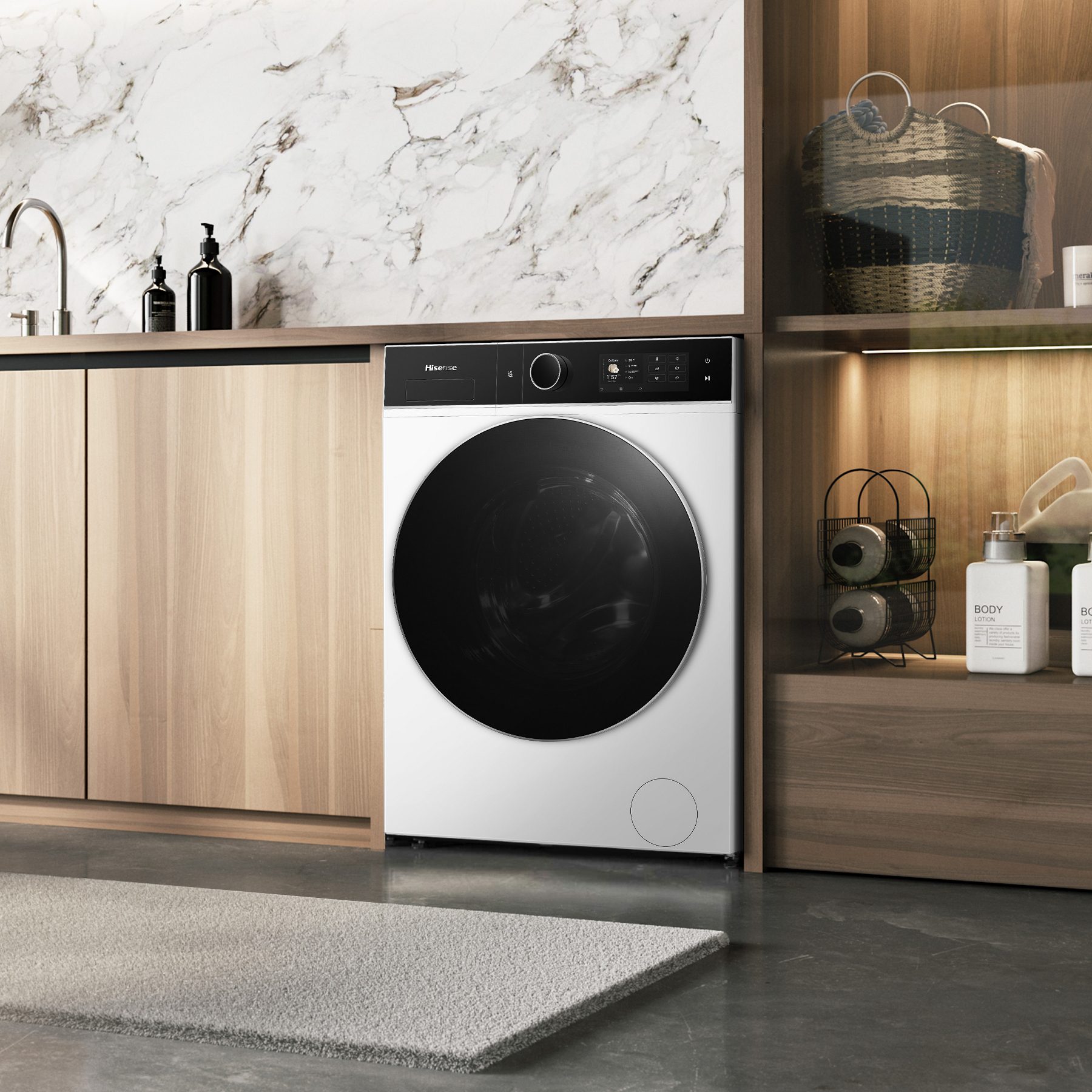 Hisense 12kg/8kg 5i Series Autodose WiFi Heat Pump Washer Dryer WD5I1245BWRH - White Hisense 12kg/8kg 5i Series Autodose WiFi Heat Pump Washer Dryer WD5I1245BWRH - White