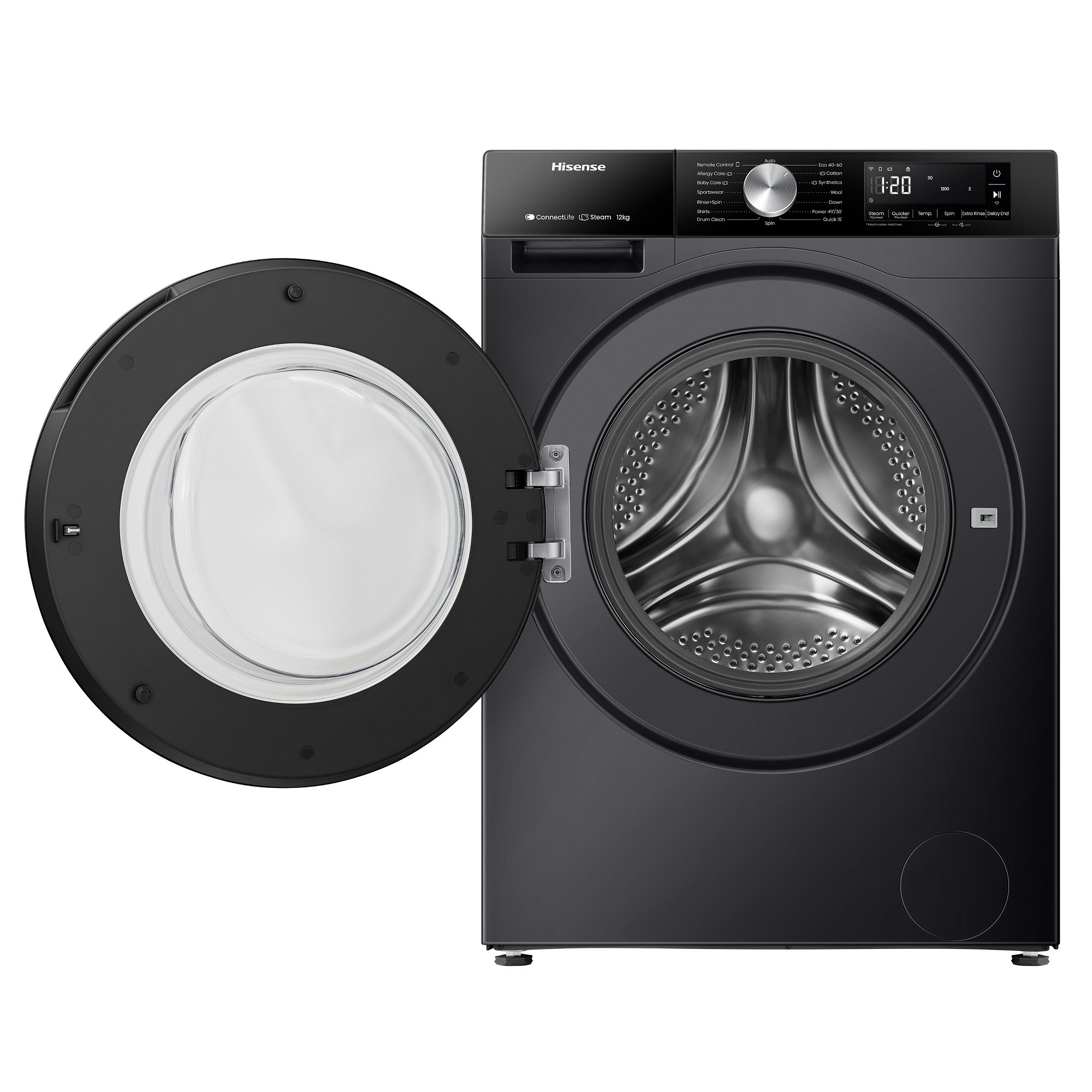 Hisense 12kg 3S Series Washing Machine 1400rpm WF3S1243BB3 - Black Hisense 12kg 3S Series Washing Machine 1400rpm WF3S1243BB3 - Black