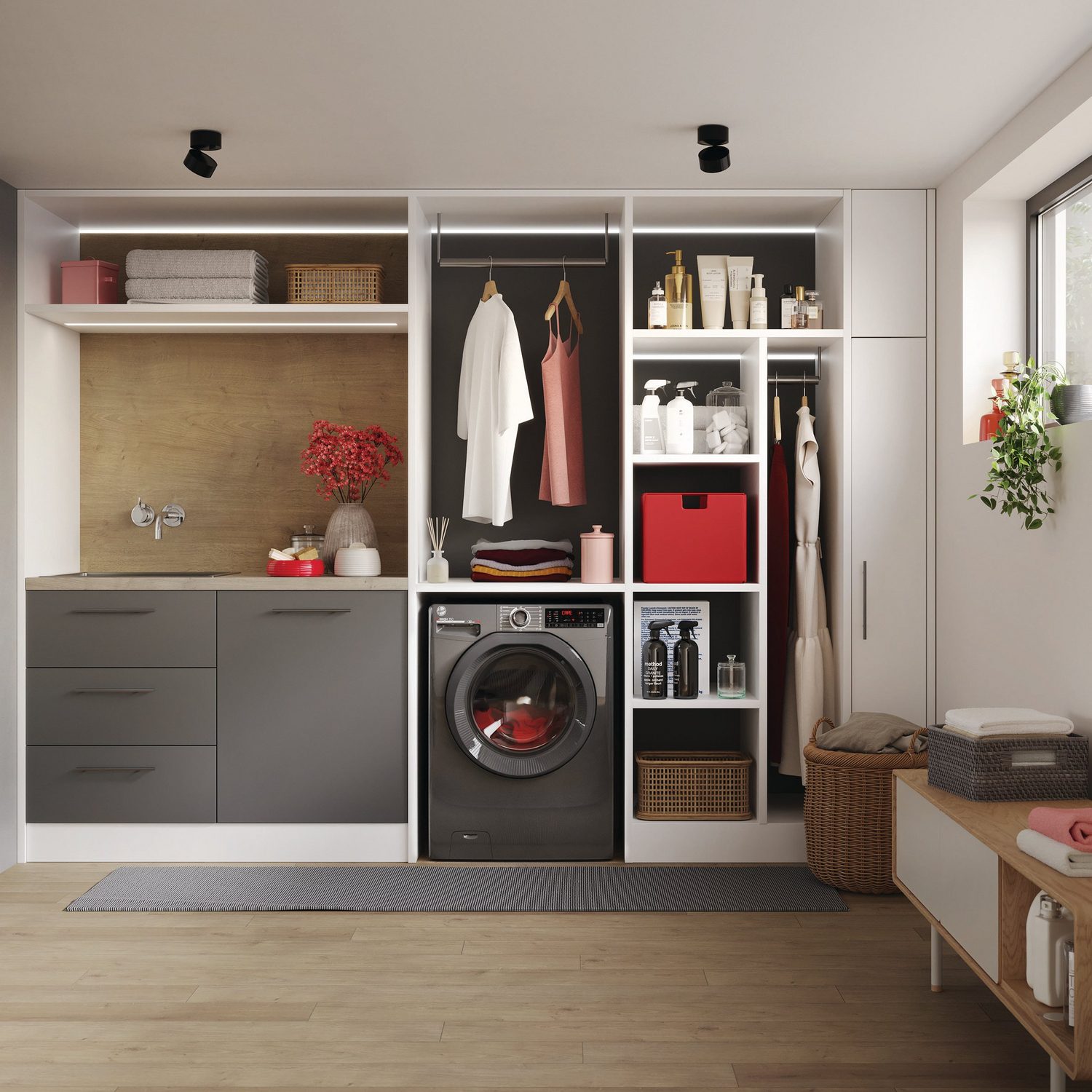 Hoover 9kg Washing Machine 1400rpm H3WPS496TMRR6 - Graphite Hoover 9kg Washing Machine 1400rpm H3WPS496TMRR6 - Graphite
