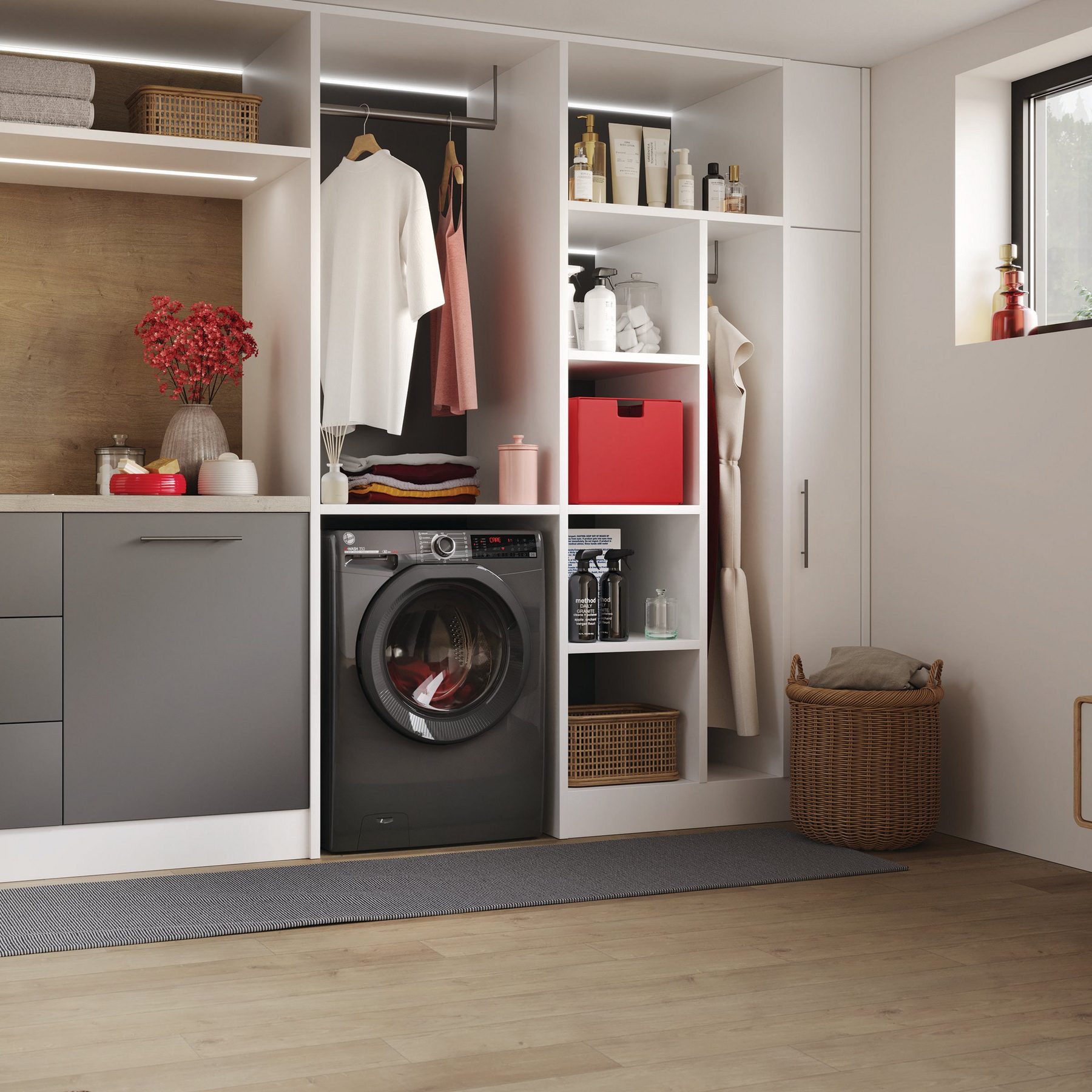 Hoover 9kg Washing Machine 1400rpm H3WPS496TMRR6 - Graphite Hoover 9kg Washing Machine 1400rpm H3WPS496TMRR6 - Graphite