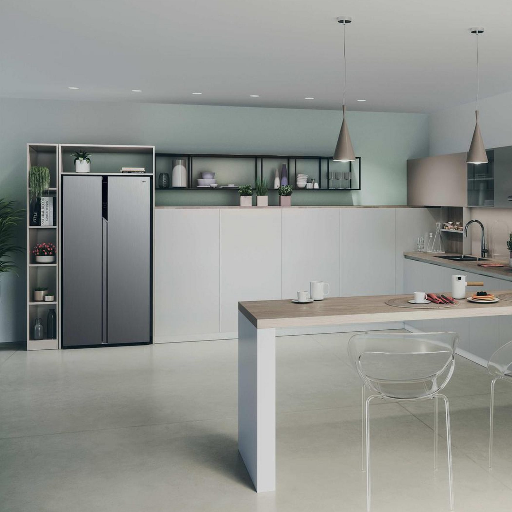 Hoover American Style Fridge Freezer HHSBSO-6174XK-1 - STAINLESS STEEL Hoover American Style Fridge Freezer HHSBSO-6174XK-1 - STAINLESS STEEL