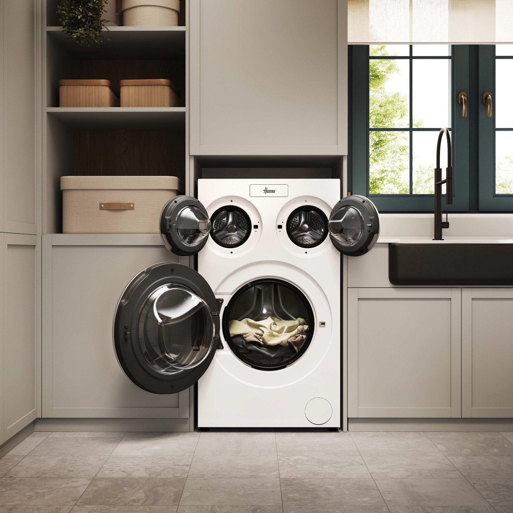 Hoover 10+1+1kg MultiWash Autodose Washing Machine 1400rpm HMQD 410CBL9-80 - White Hoover 10+1+1kg MultiWash Autodose Washing Machine 1400rpm HMQD 410CBL9-80 - White