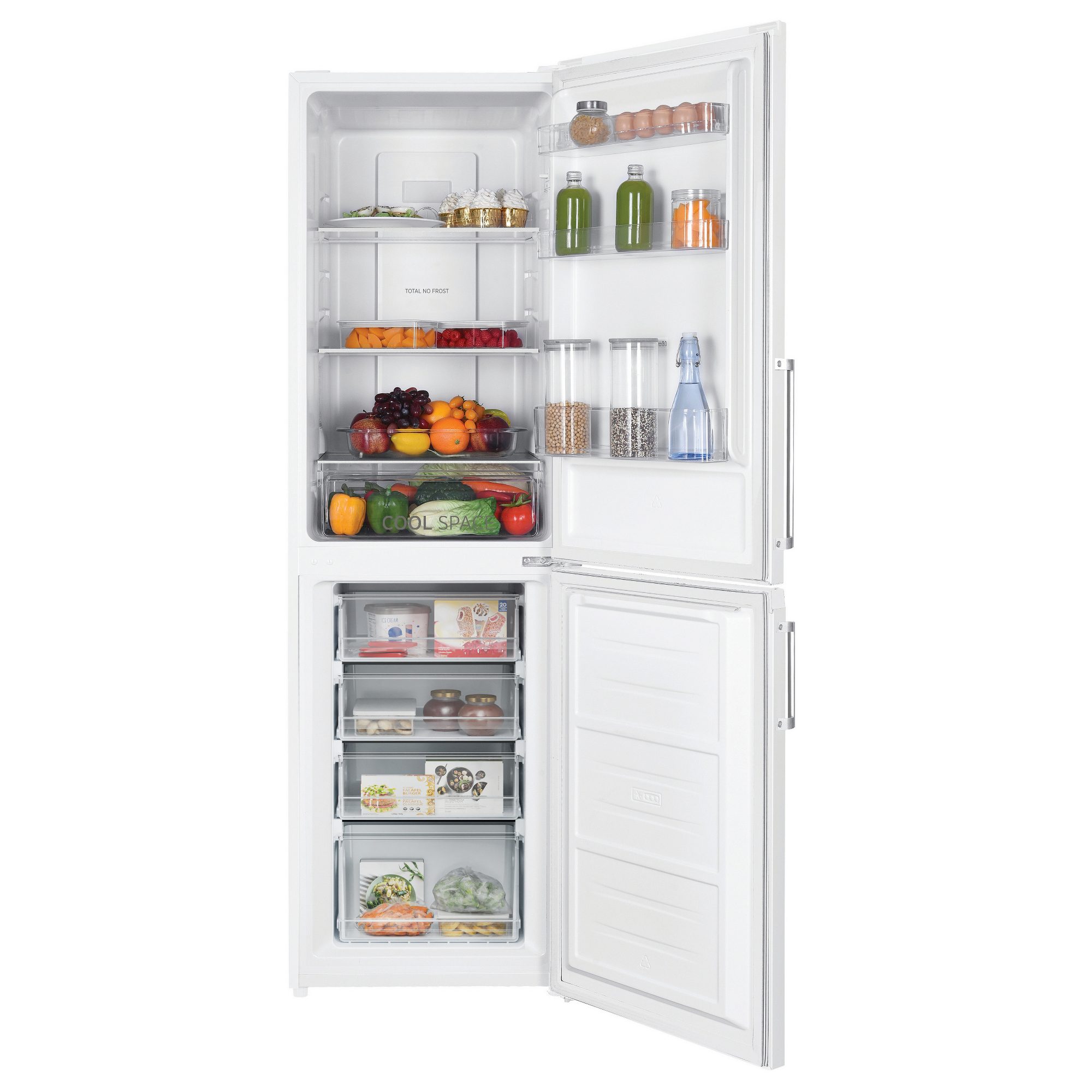 Hoover 55cm Frost Free Fridge Freezer HOCH1T518EWHK - White Hoover 55cm Frost Free Fridge Freezer HOCH1T518EWHK - White