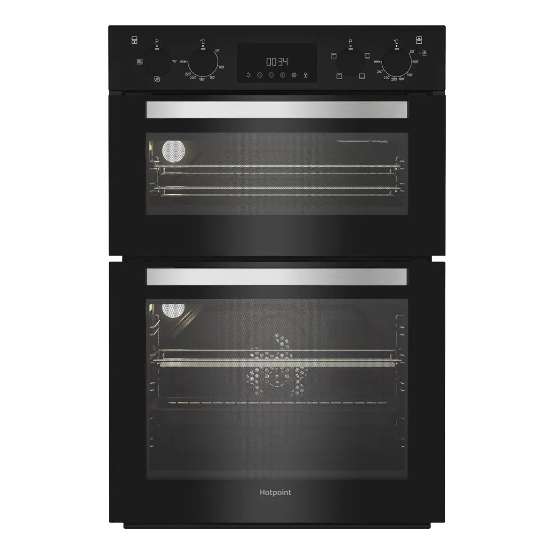 Hotpoint  Built In Electric Double Oven DIH 10D B - Black