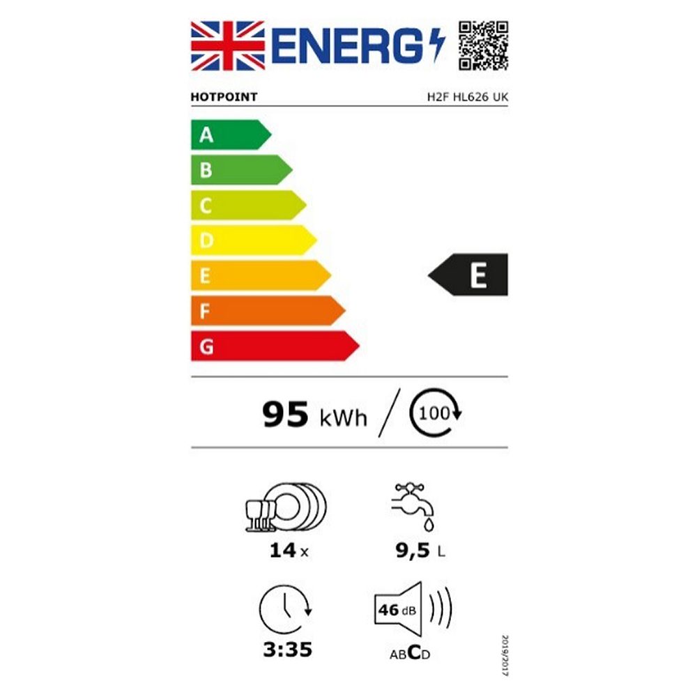 Hotpoint 60cm Freestanding Dishwasher H2F HL626 UK - WHITE Hotpoint 60cm Freestanding Dishwasher H2F HL626 UK - WHITE
