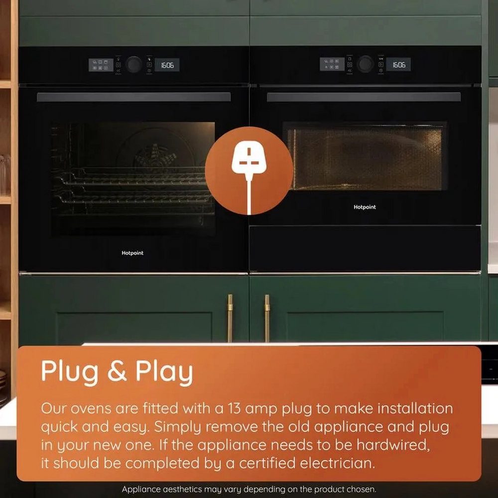 Hotpoint Pyrolytic Multifunction Single Oven HOI4S8PM0BUK - Black Hotpoint Pyrolytic Multifunction Single Oven HOI4S8PM0BUK - Black