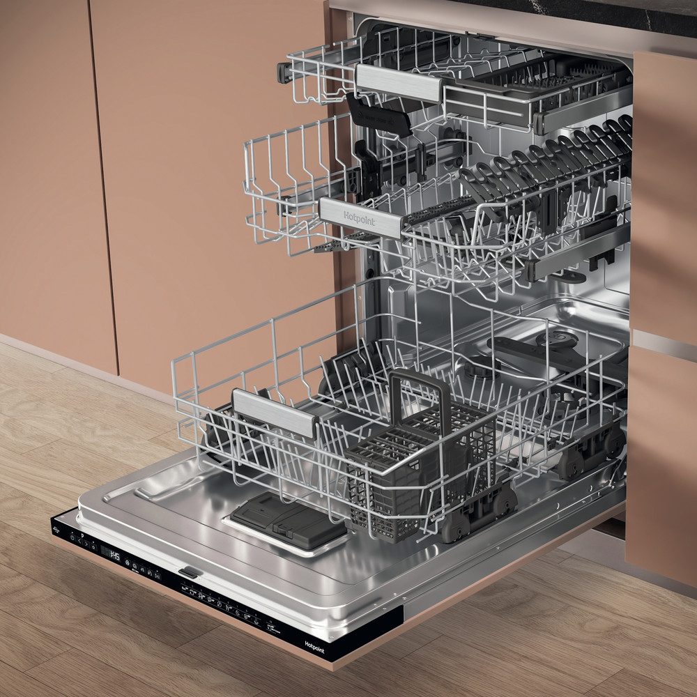 Hotpoint 60cm Fully Integrated Hydroforce Dishwasher H8I HP42 L UK Hotpoint 60cm Fully Integrated Hydroforce Dishwasher H8I HP42 L UK