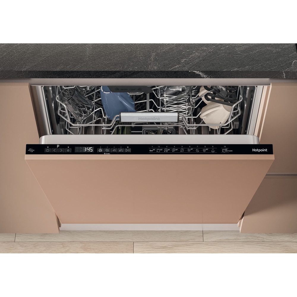 Hotpoint 60cm Fully Integrated Hydroforce Dishwasher H8I HP42 L UK Hotpoint 60cm Fully Integrated Hydroforce Dishwasher H8I HP42 L UK