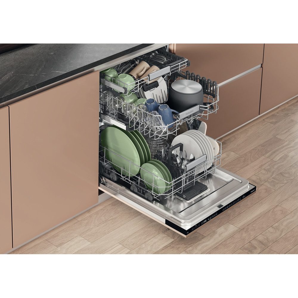 Hotpoint 60cm Fully Integrated Hydroforce Dishwasher H8I HP42 L UK Hotpoint 60cm Fully Integrated Hydroforce Dishwasher H8I HP42 L UK