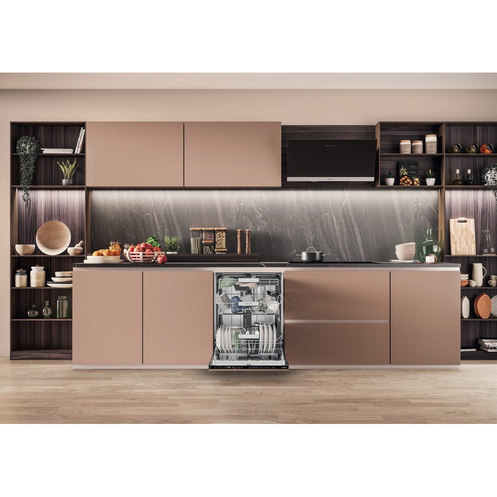 Hotpoint 60cm Fully Integrated Hydroforce Dishwasher H8I HP42 L UK Hotpoint 60cm Fully Integrated Hydroforce Dishwasher H8I HP42 L UK