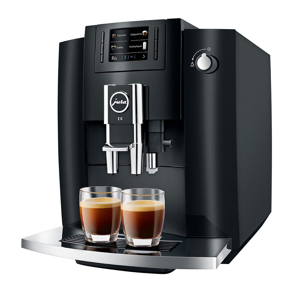 Jura E6 Piano Black Freestanding Fully Automatic Coffee Machine 15511 - Black