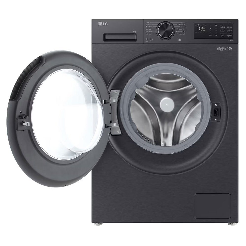 LG 9kg TurboWash Steam Washing Machine F2X50S9TBB - Black Steel LG 9kg TurboWash Steam Washing Machine F2X50S9TBB - Black Steel