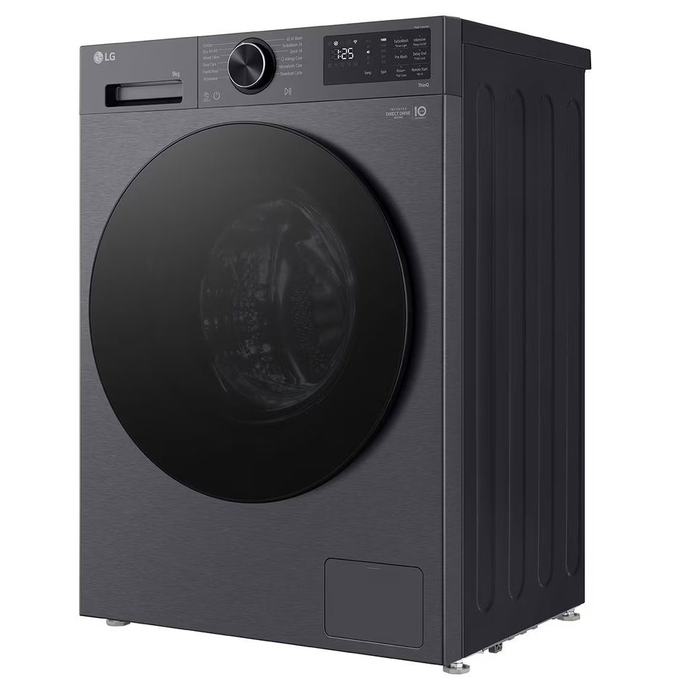LG 9kg TurboWash Steam Washing Machine F2X50S9TBB - Black Steel LG 9kg TurboWash Steam Washing Machine F2X50S9TBB - Black Steel