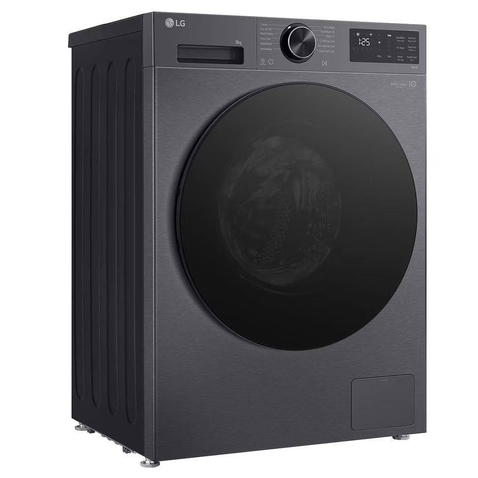 LG 9kg TurboWash Steam Washing Machine F2X50S9TBB - Black Steel LG 9kg TurboWash Steam Washing Machine F2X50S9TBB - Black Steel