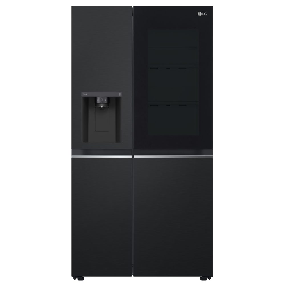 LG Instaview American Style Fridge Freezer With Ice & Water Non Plumbed GSGV81EPLD - Black Steel LG Instaview American Style Fridge Freezer With Ice & Water Non Plumbed GSGV81EPLD - Black Steel