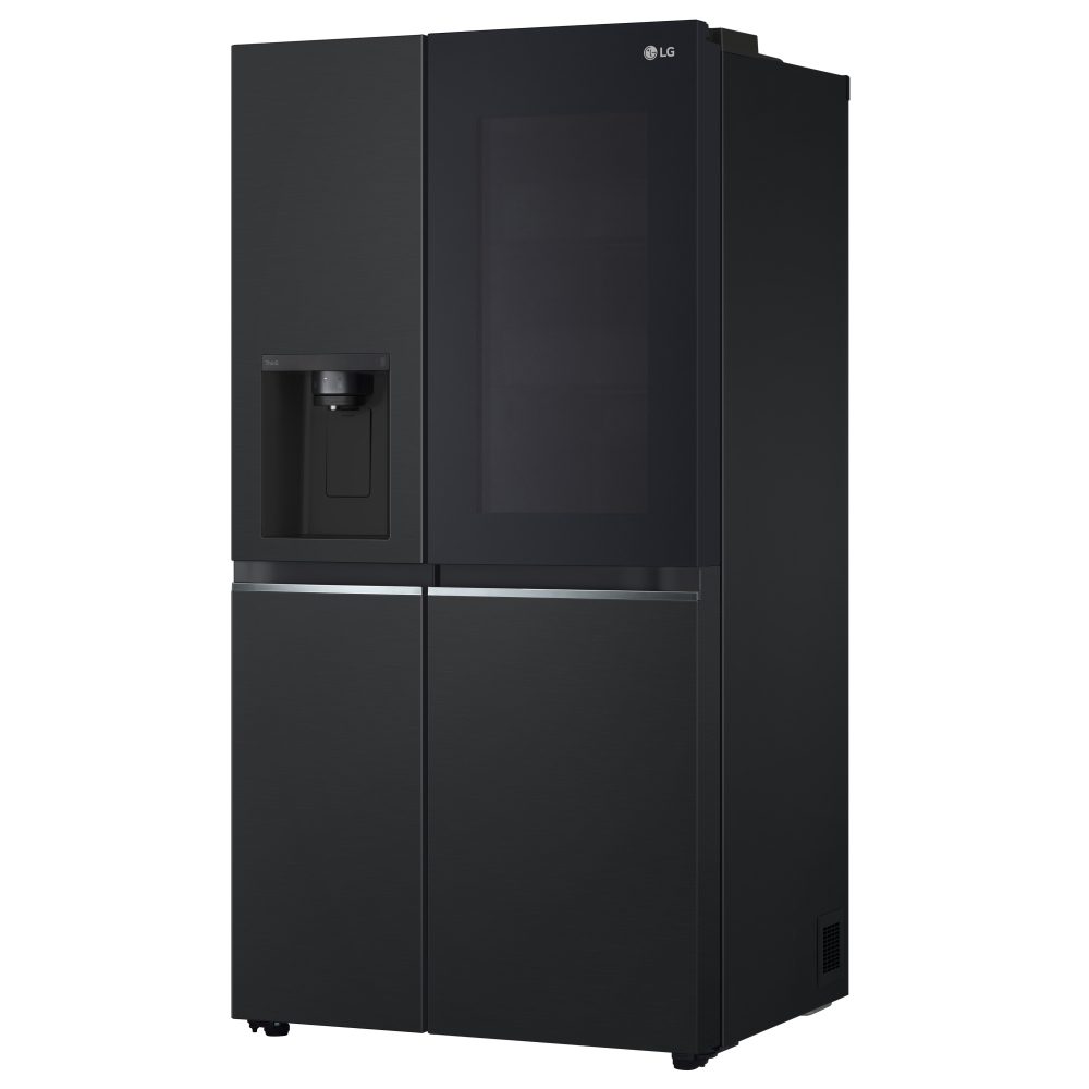 LG Instaview American Style Fridge Freezer With Ice & Water Non Plumbed GSGV81EPLD - Black Steel LG Instaview American Style Fridge Freezer With Ice & Water Non Plumbed GSGV81EPLD - Black Steel