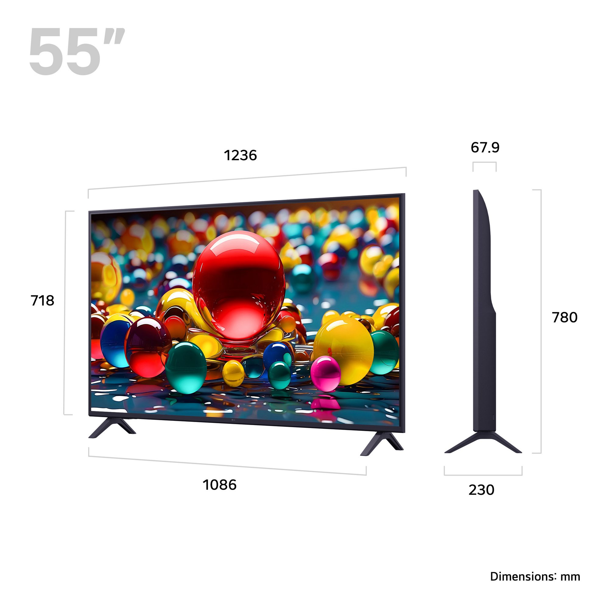 LG 2025 55" 4K Ultra HD Smart TV 55UA74006LB - Blue LG 2025 55" 4K Ultra HD Smart TV 55UA74006LB - Blue