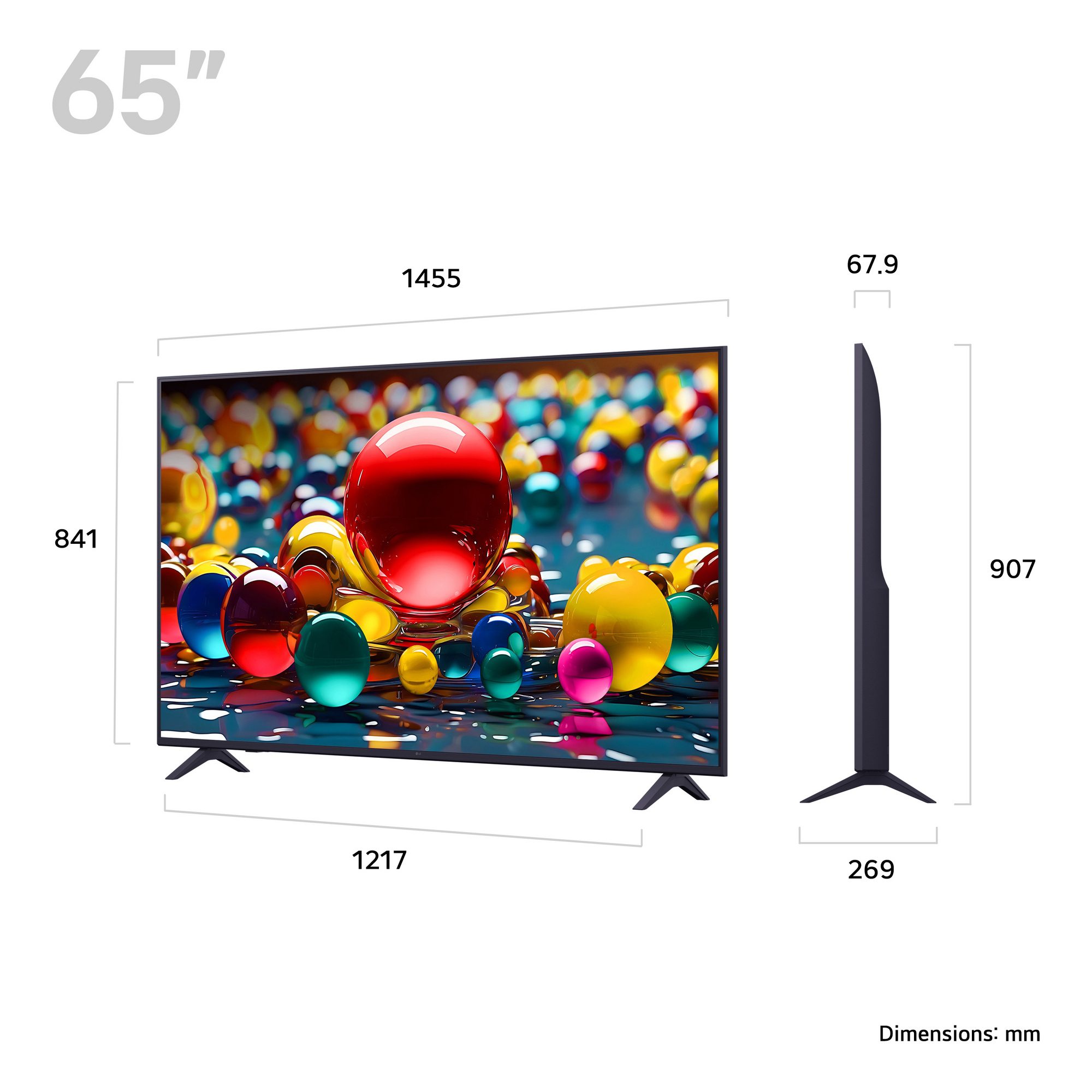 LG 2025 65" 4K Ultra HD Smart TV 65UA74006LB - Blue LG 2025 65" 4K Ultra HD Smart TV 65UA74006LB - Blue