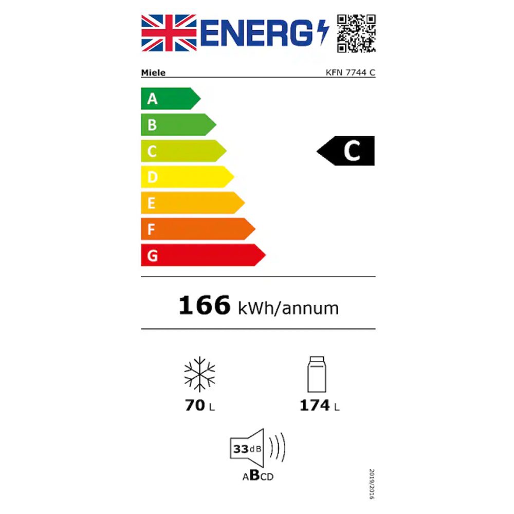 Miele 177cm Integrated 60/40 Frost Free Fridge Freezer KFN7744C Miele 177cm Integrated 60/40 Frost Free Fridge Freezer KFN7744C
