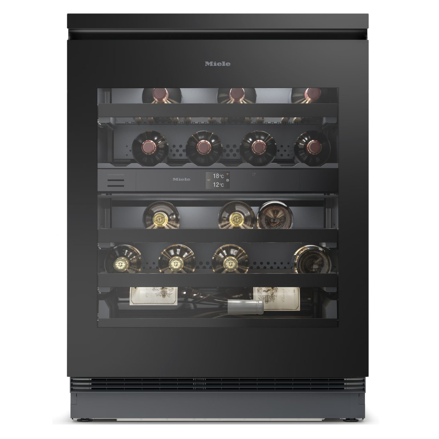 Miele  60cm Undercounter Dual Zone Wine Cabinet KWTUS7074FOBSW - Black