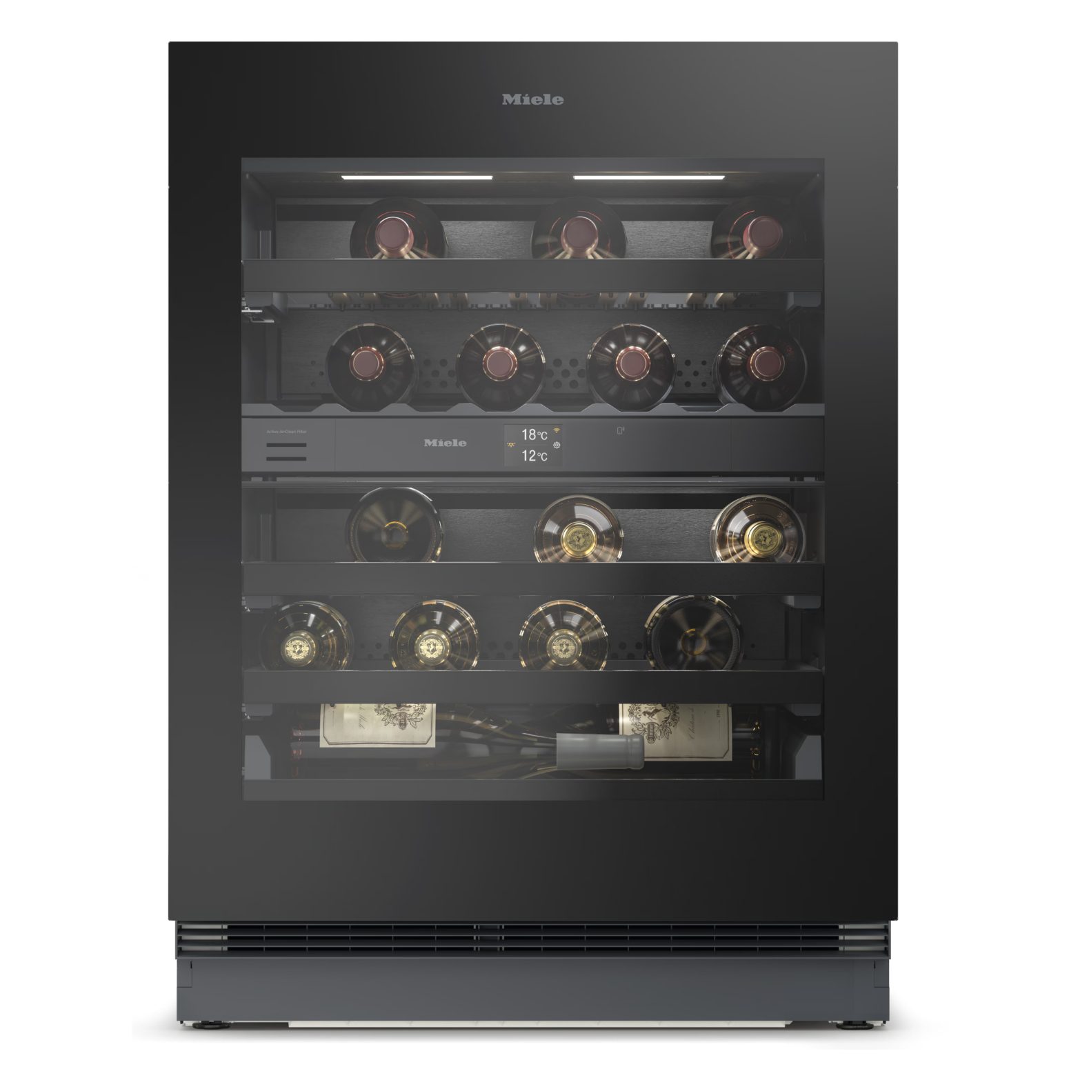 Miele  60cm Undercounter Dual Zone Wine Cabinet KWTUS7096EOBSW - Black